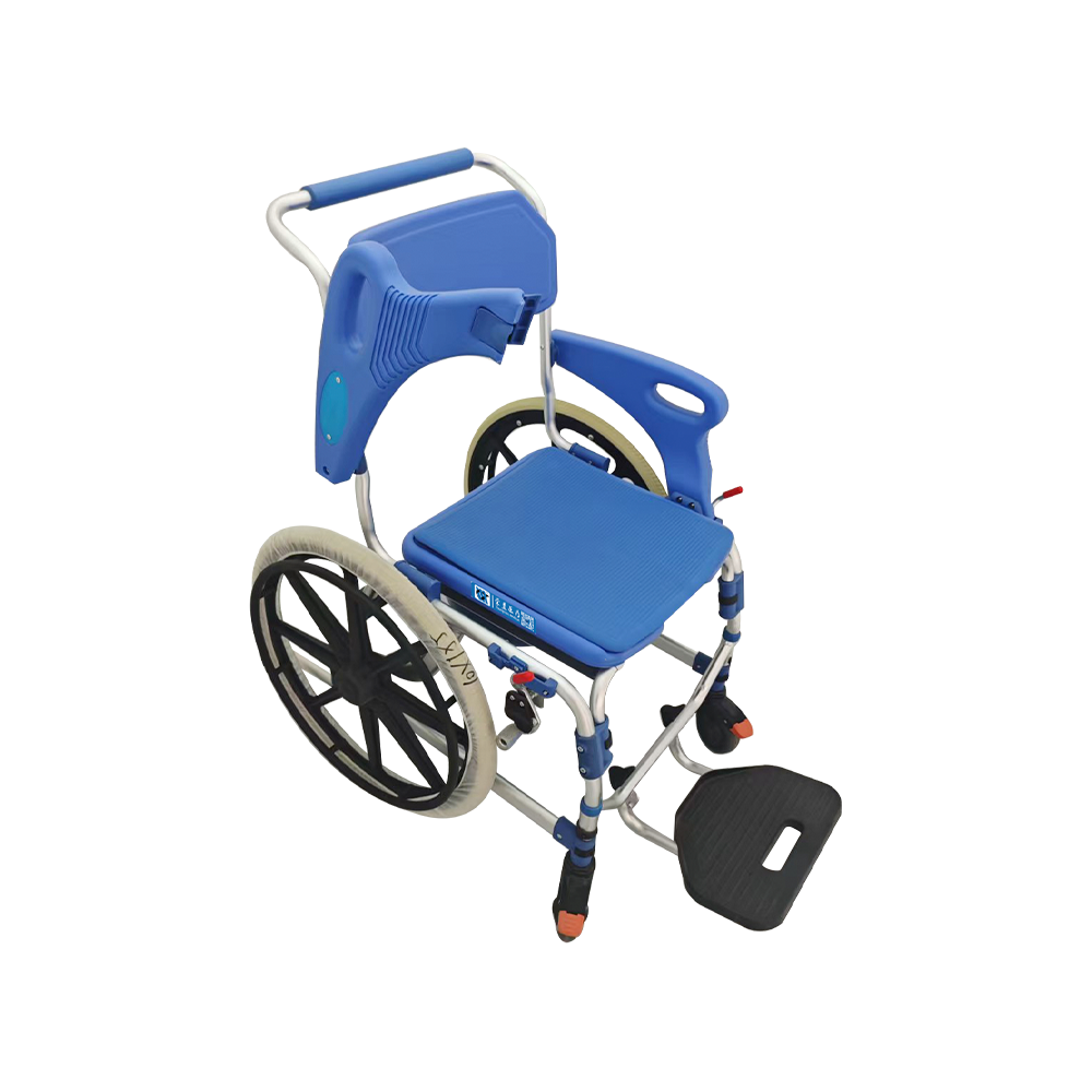 FY697LF2 Comfortable Folding Transfer Mobility Aid Aluminum EVA Commode Chair