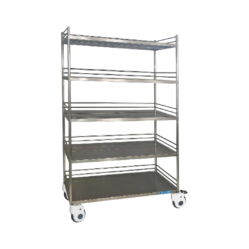 SUS200058D3 Hospital Stainless Steel Shelf Unit with Wheel